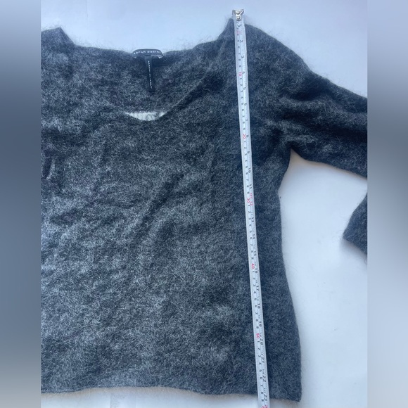 Sarah Pacini Charcoal V-Neck Sweater - Picture 6 of 8